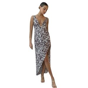 RUMER Cyrus Maxi Dress – Size Small – Zebra Print ($359 Retail)